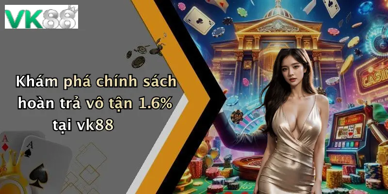 Khám phá chính sách hoàn trả vô tận 1.6% tại vk88